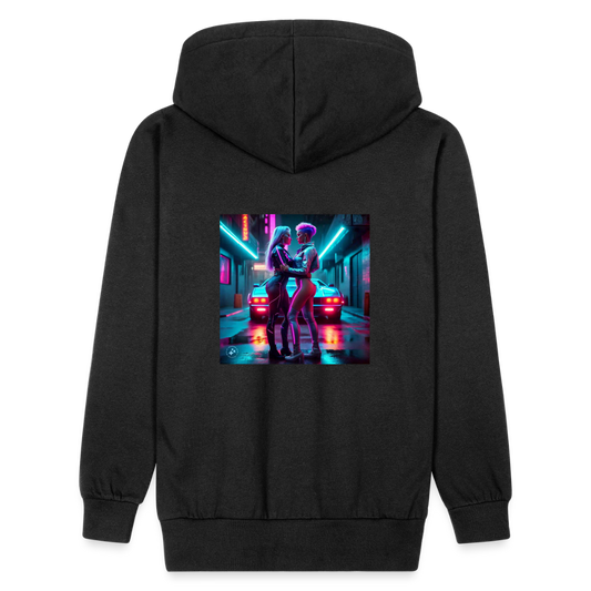 Cyber girls hoodie - black